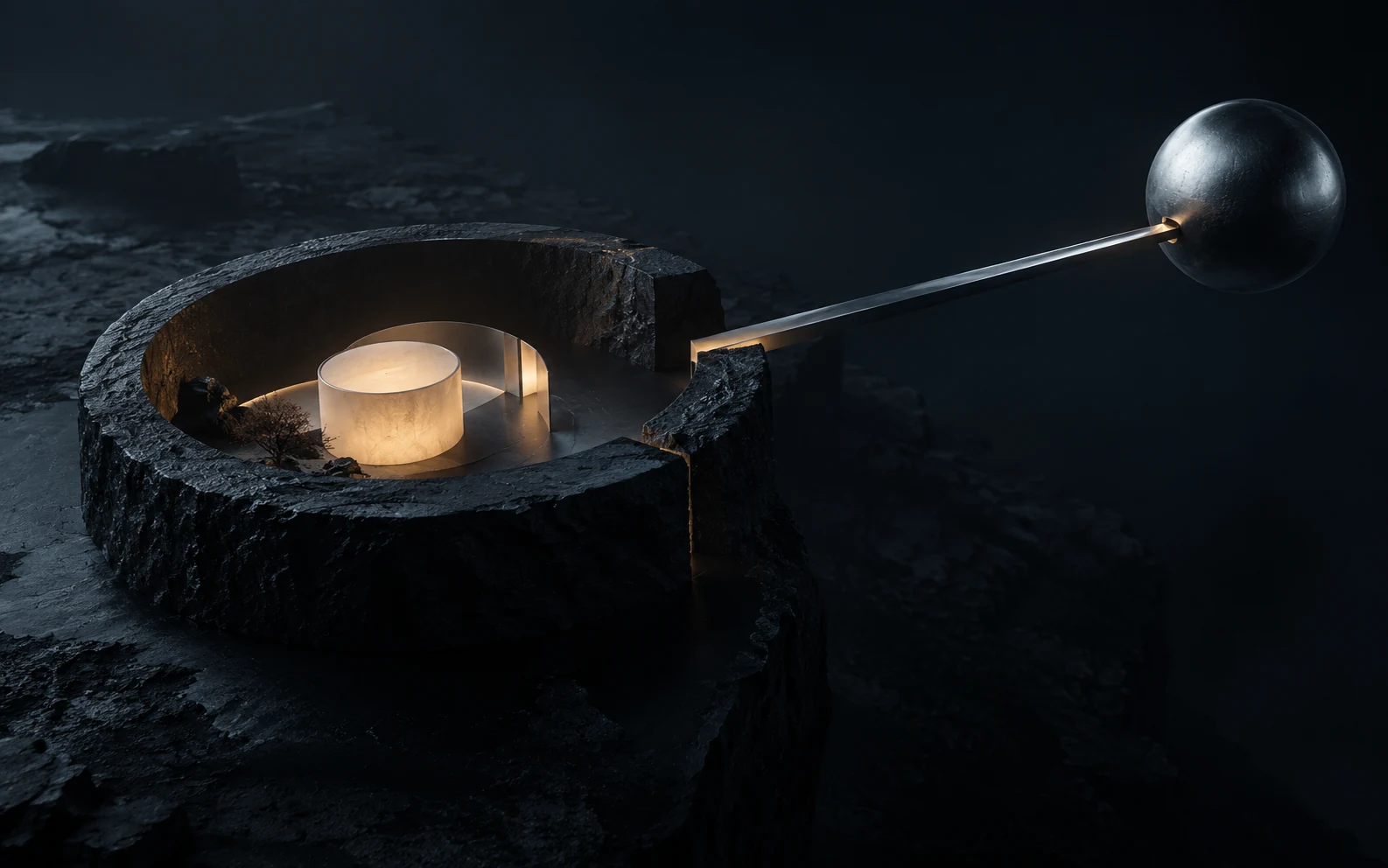 A local boundary. A selective connection. Conceptual artwork for A runtime that stays close to the home.